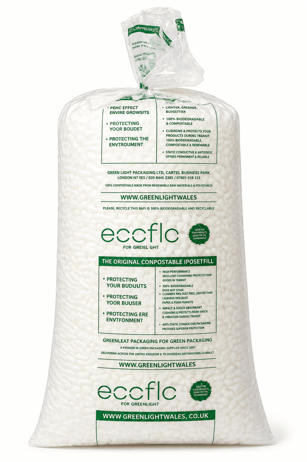 EcoFlo 15 Cu Ft Compostable Loose Fill Packing Peanuts – Greenlight Eco Void Fill Bag EcoFlo 15 Cubic Ft Compostable Loose Fill Packing Peanuts – Greenlight Eco Void Fill Bag