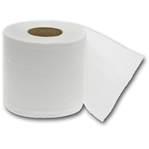 Bulk pack of 36 standard white 2-ply toilet rolls for commercial and office washroom use UK